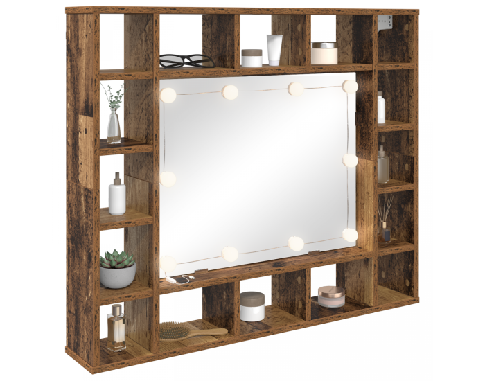 Sonata Dulap cu oglindă Lemn vechi 91 x 15 x 76,5 cm Lemn prelucrat