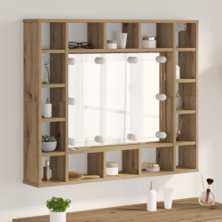 Sonata H Шкаф с огледало дъб артизан 91 x 15 x 76.5 см Инженерно дърво - Dulapuri de baie