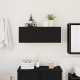 Sonata Dulap de perete de baie, negru, 80x25x30 cm, lemn prelucrat