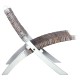 Sonata Scaun relaxare, alb & natural, ratan kubu & lemn masiv de mahon