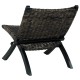 Sonata Scaun relaxare negru & natural ratan kubu & lemn masiv de mahon