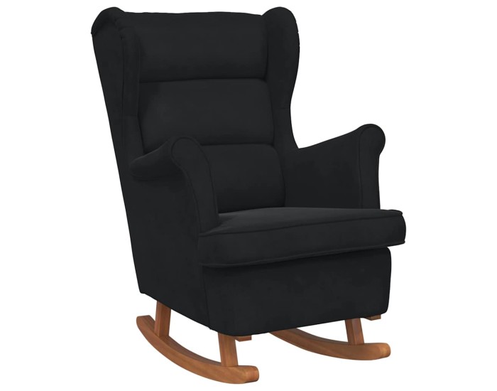 Sonata Scaun balansoar cu pernă Negru 92 x 71 x 100 cm placaj