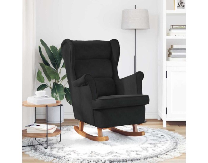 Sonata Scaun balansoar cu pernă Negru 92 x 71 x 100 cm placaj