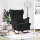 Sonata Scaun balansoar cu pernă Negru 92 x 71 x 100 cm placaj