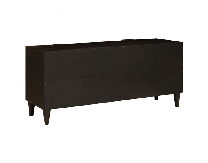 Sonata H ТВ шкаф Черен и златен 105 x 33 x 46 см мангово дърво масив