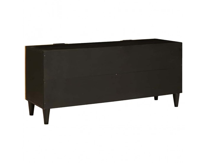 Sonata H ТВ шкаф Черен и златен 105 x 33 x 46 см мангово дърво масив