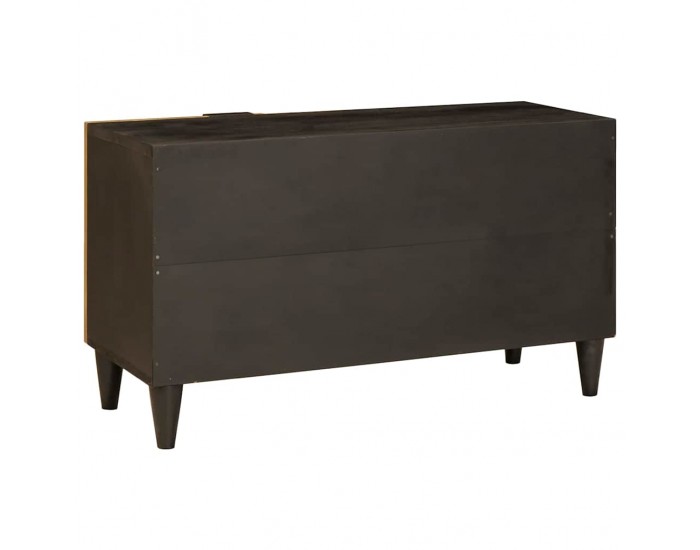 Sonata H ТВ шкаф Черен и златен 80 x 33 x 46 см мангово дърво масив