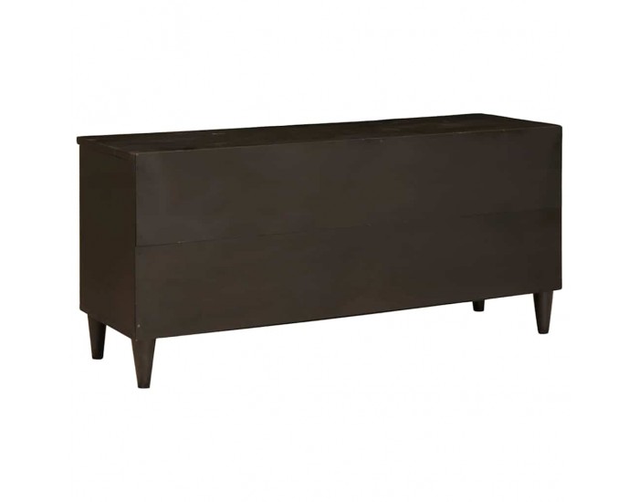 Sonata H ТВ шкаф Черен и златен 100 x 33 x 46 см мангово дърво масив
