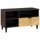 Sonata Cabinet TV Negru și Aur 80 x 33 x 46 cm Lemn prelucrat