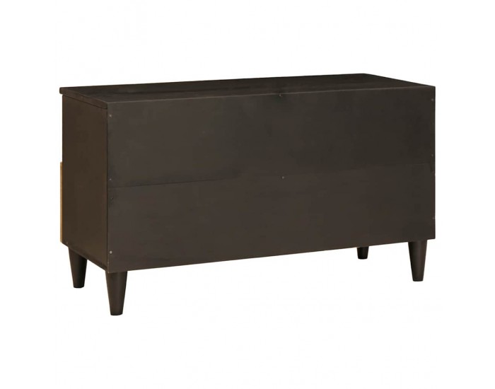 Sonata H ТВ шкаф Черен и златен 80 x 33 x 46 см мангово дърво масив