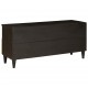 Sonata H ТВ шкаф Черен и златен 100 x 33 x 46 см мангово дърво масив