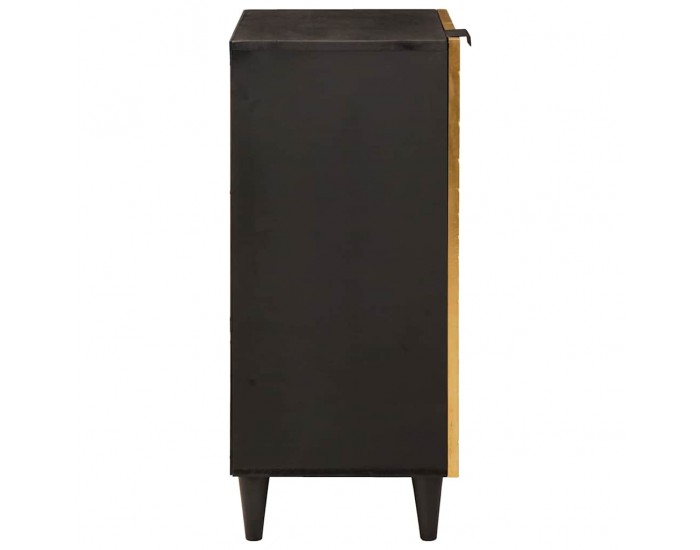 Sonata H Служебен шкаф с рафт с врата Черен и златен 40 x 33 x 75 см