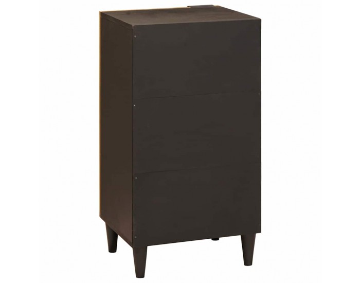 Sonata H Служебен шкаф с рафт с врата Черен и златен 40 x 33 x 75 см
