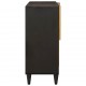 Sonata H Страничен шкаф със съхранение Черен и златен 80 x 33.5 x 75 см