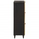 Sonata H Страничен шкаф със съхранение Черен и златен 40 x 33.5 x 110 см
