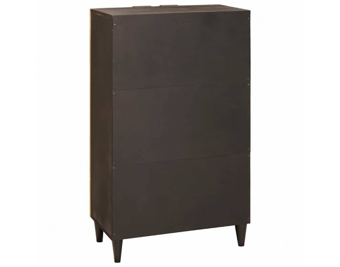 Sonata H Страничен шкаф с чекмедже Черен и златен 60 x 33.5 x 100 см
