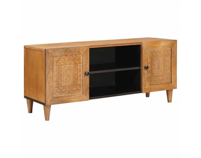 Sonata H ТВ шкаф Светлокафяво 105 x 33 x 46 см мангово дърво масив