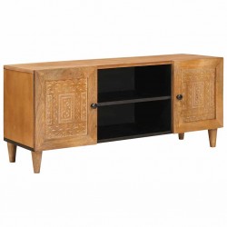 Sonata H ТВ шкаф Светлокафяво 105 x 33 x 46 см мангово дърво масив - Comode TV