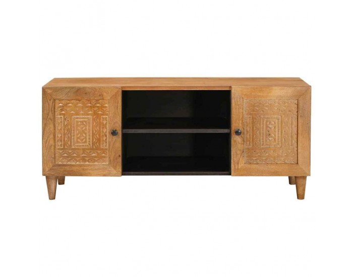 Sonata H ТВ шкаф Светлокафяво 105 x 33 x 46 см мангово дърво масив