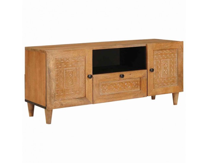 Sonata H ТВ шкаф Светлокафяво 105 x 33 x 46 см мангово дърво масив