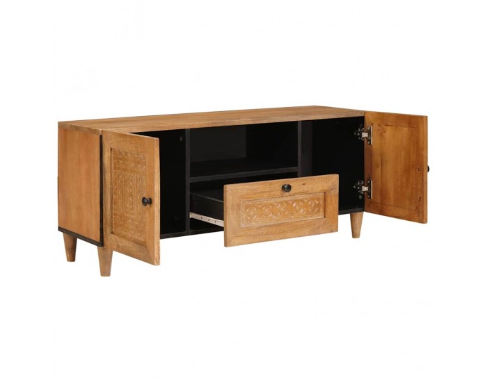 Sonata H ТВ шкаф Светлокафяво 105 x 33 x 46 см мангово дърво масив