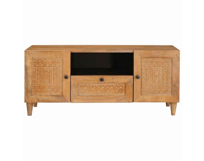 Sonata H ТВ шкаф Светлокафяво 105 x 33 x 46 см мангово дърво масив