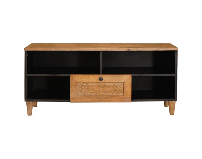 Sonata H ТВ шкаф Светлокафяво 105 x 33 x 46 см мангово дърво масив