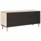 Sonata H ТВ шкаф с рафт Бяло 105 x 33 x 46 см мангово дърво масив