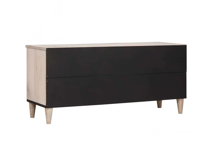 Sonata H ТВ шкаф с чекмедже Бяло 105 x 33 x 46 см мангово дърво масив