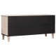 Sonata H ТВ шкаф с чекмедже Бяло 105 x 33 x 46 см мангово дърво масив