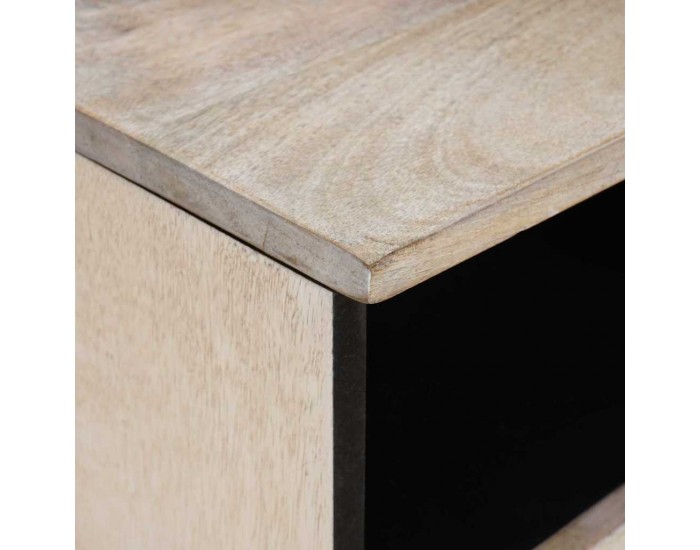 Sonata H ТВ шкаф с чекмедже Бяло 100 x 33 x 46 см мангово дърво масив