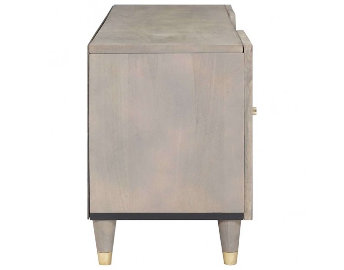Sonata H ТВ шкаф с чекмедже с рафт Сив и златен 105 x 33.5 x 46 см