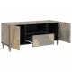 Sonata H ТВ шкаф с чекмедже с рафт Сив и златен 105 x 33.5 x 46 см