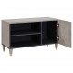 Sonata H ТВ шкаф с рафт със съхранение Сив и златен 80 x 31.5 x 46 см