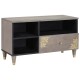 Sonata Cabinet TV cu sertar Gri 80 x 33 x 46 cm Lemn de mango solid