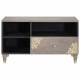 Sonata Cabinet TV cu sertar Gri 80 x 33 x 46 cm Lemn de mango solid