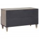 Sonata H ТВ шкаф с чекмедже с рафт Сив и златен 80 x 33.5 x 46 см
