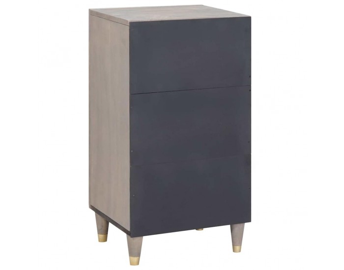 Sonata H Служебен шкаф с рафт с врата Сив и златен 40 x 33.5 x 75 см