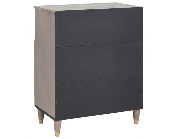 Sonata H Служебен шкаф с рафт с врата Сив и златен 60 x 33.5 x 75 см