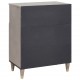Sonata H Служебен шкаф с рафт с врата Сив и златен 60 x 33.5 x 75 см