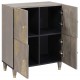 Sonata H Служебен шкаф с рафт с врата Сив и златен 60 x 33 x 75 cm
