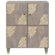 Sonata Bufet cu raft Gri și Aur 60 x 33 x 75 cm Lemn de mango solid