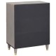 Sonata Bufet cu raft Gri și Aur 60 x 33 x 75 cm Lemn de mango solid