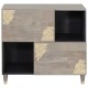 Sonata Bufet Gri și Aur 80 x 33 x 75 cm Lemn de mango solid