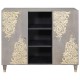 Sonata Bufet Gri și Aur 90 x 33 x 75 cm Lemn de mango solid