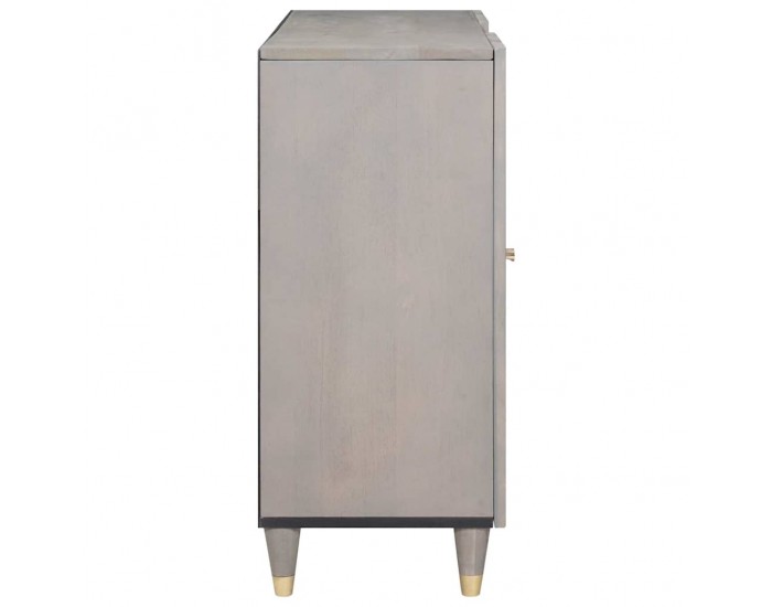 Sonata H Служебен шкаф с рафт с врата Сив и златен 90 x 33.5 x 75 см