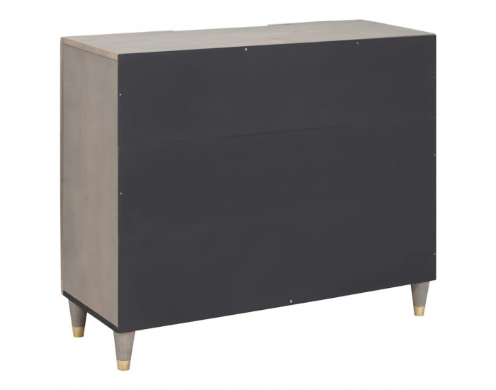 Sonata H Служебен шкаф с рафт с врата Сив и златен 90 x 33.5 x 75 см