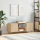 Sonata H Шкаф за винилови плочи сонома дъб 121x38x48 см инженерно дърво