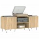 Sonata H Шкаф за винилови плочи сонома дъб 121x38x48 см инженерно дърво