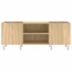 Sonata H Шкаф за винилови плочи сонома дъб 121x38x48 см инженерно дърво